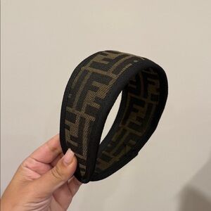 Black and Brown Logo Headband